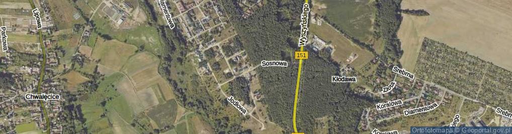 Zdjęcie satelitarne Sosnowa ul.